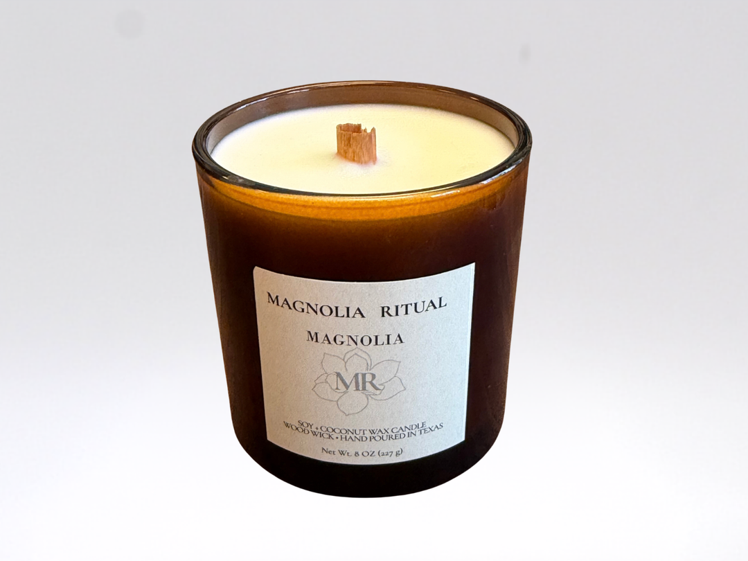 Round Wooden Wick Candle - Image 1 of 2
