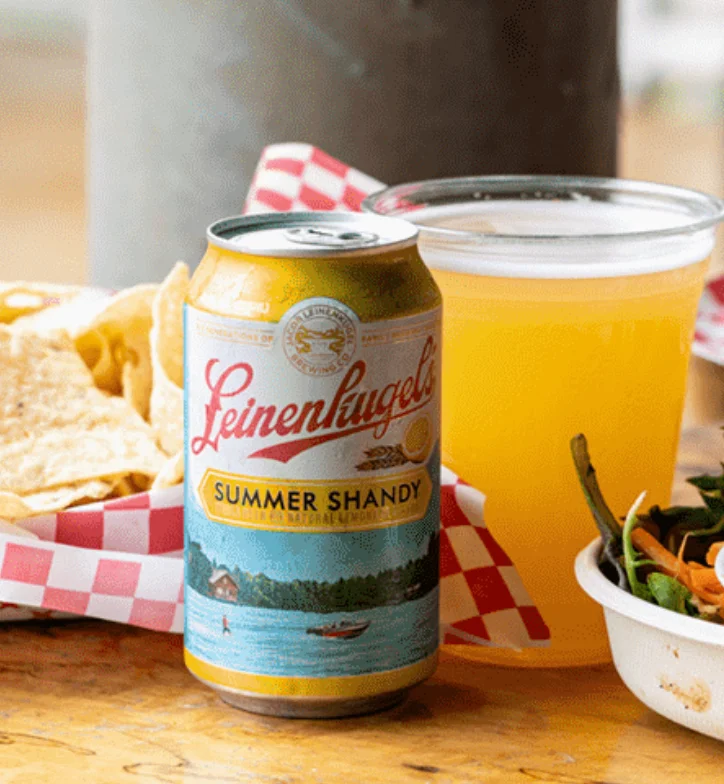 Refreshing Leinenkugel's Summer Shandy with snacks