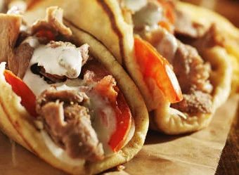 Delicious gyro wraps with tender meat and fresh toppings