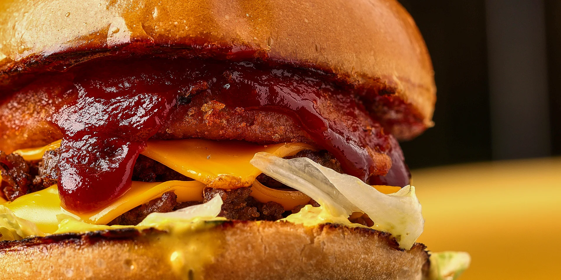 Juicy BBQ chicken burger with cheese