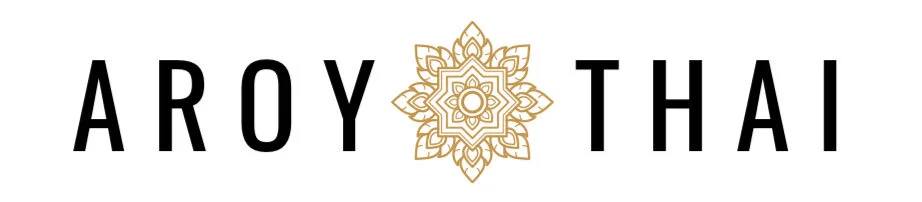 Aroy Thai restaurant logo with intricate design