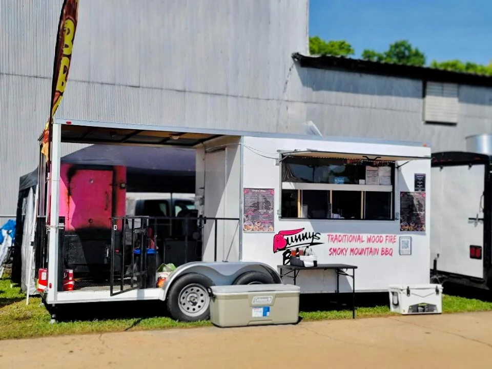 Food truck serving traditional Smoky Mountain BBQ