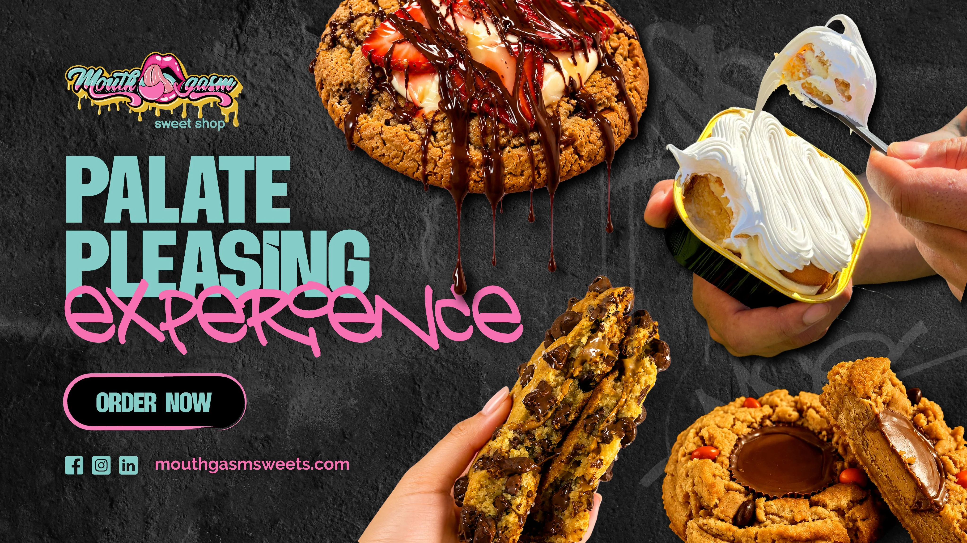 Assorted gourmet cookies on parchment paper