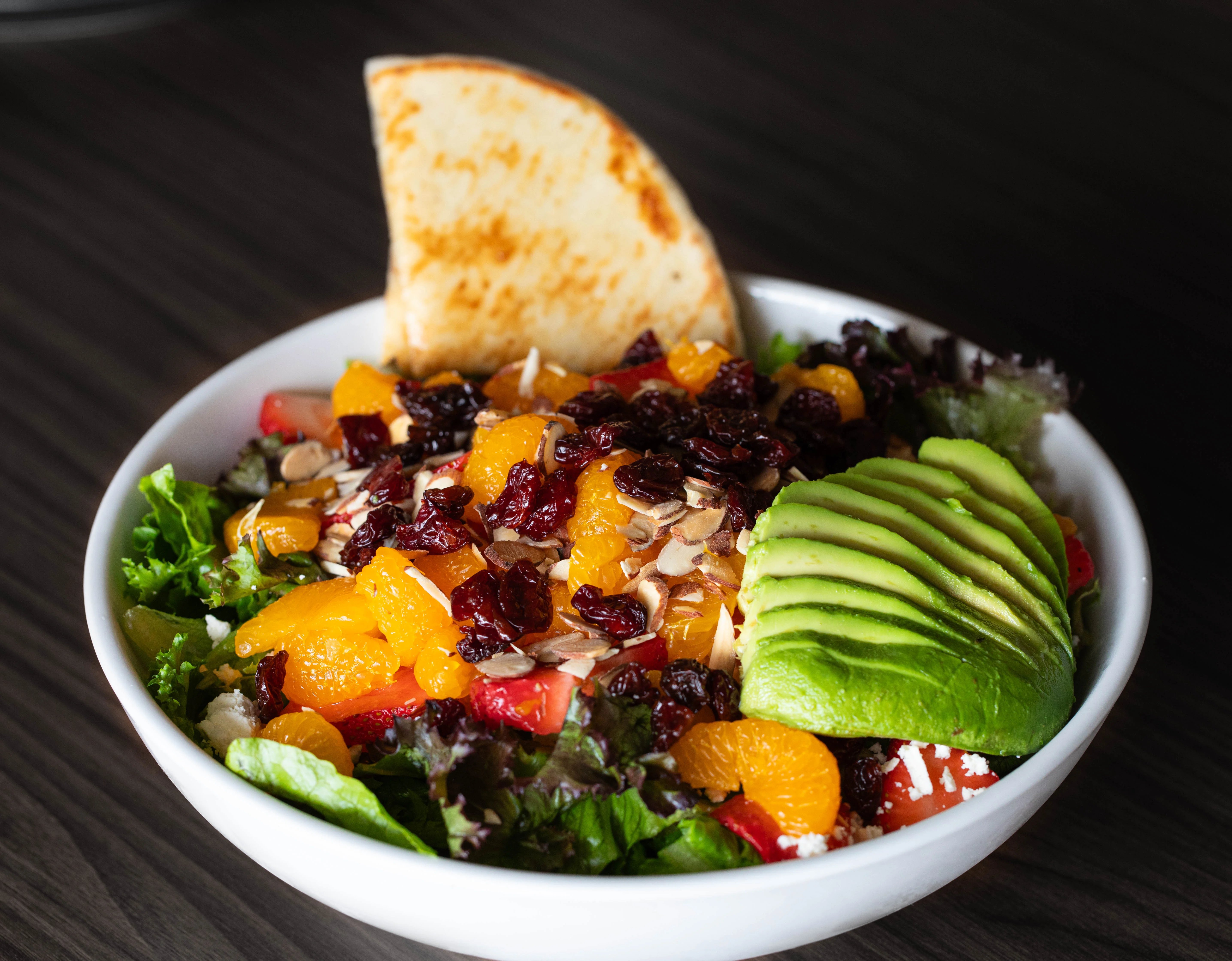 A freshly made salad from Tangled Apron