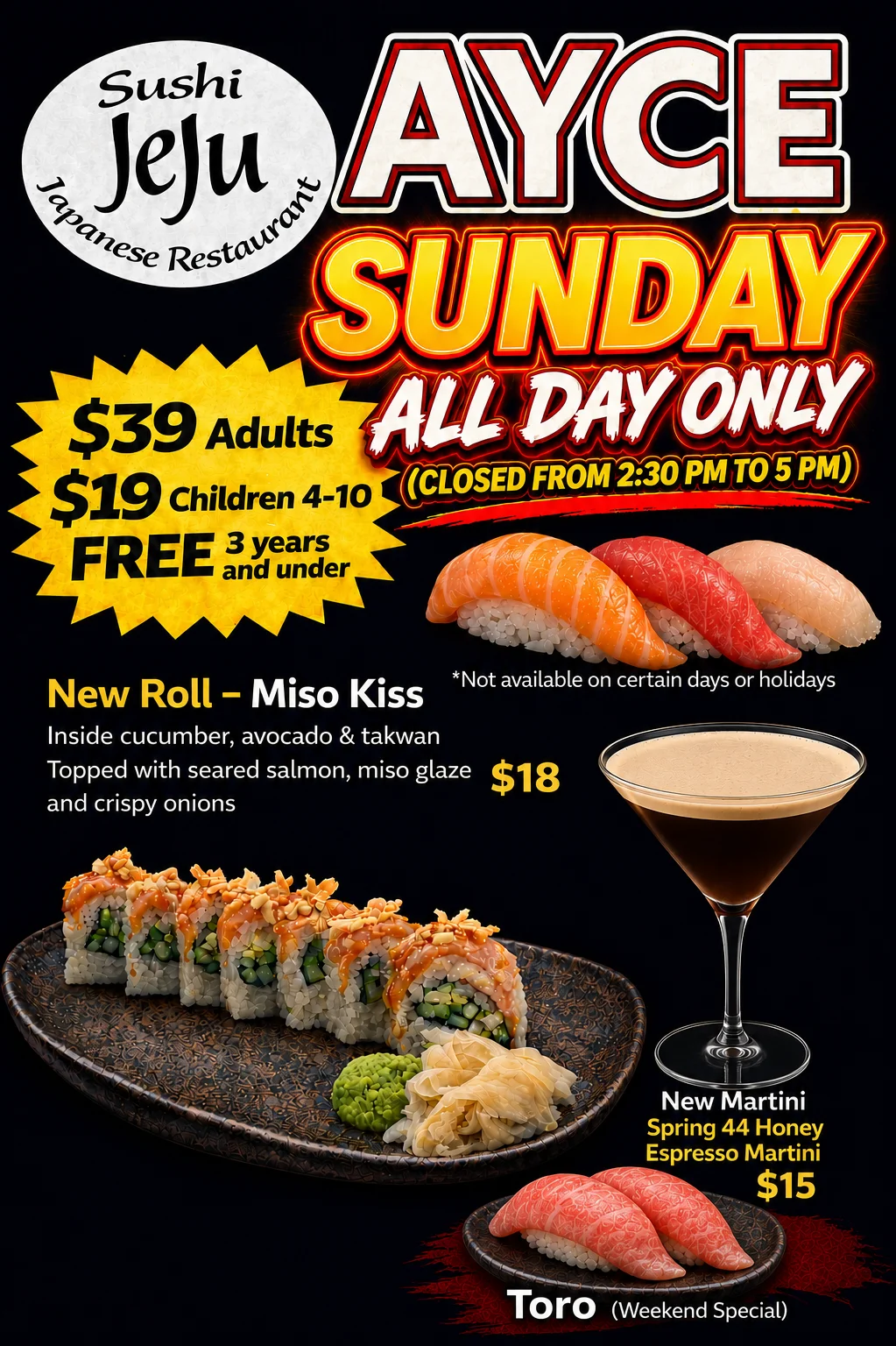 Japanese sushi platter featuring assorted nigiri and a new roll