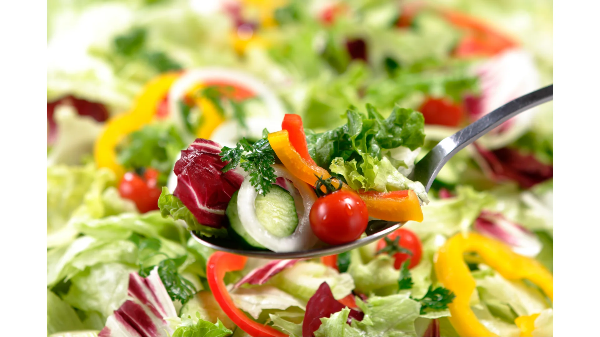 Fresh garden salad with vibrant vegetables