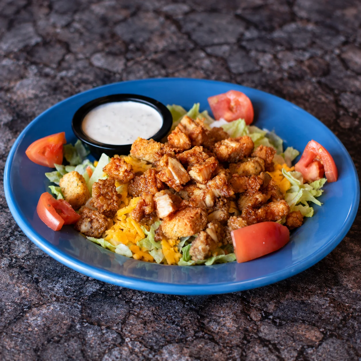 Whiskey Crispy Chicken Salad