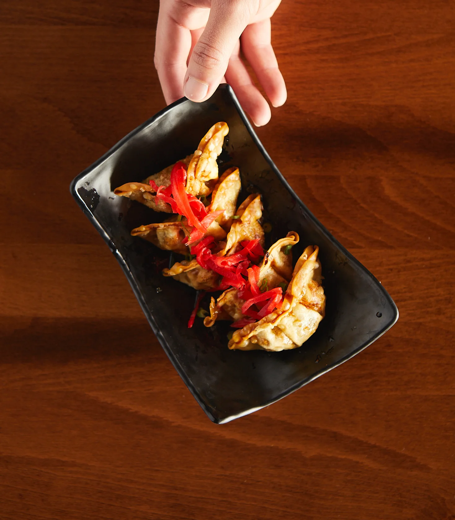 Gyoza on a plate