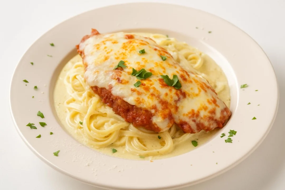 Fettucine Alfredo with Chicken Parm