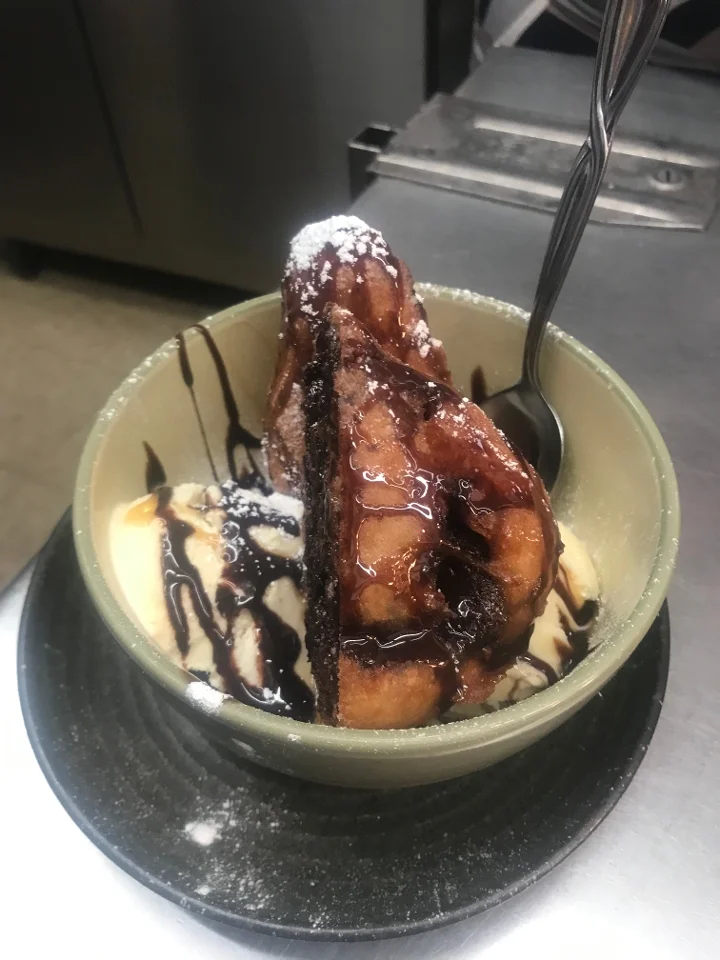 Fried Brownie a La mode