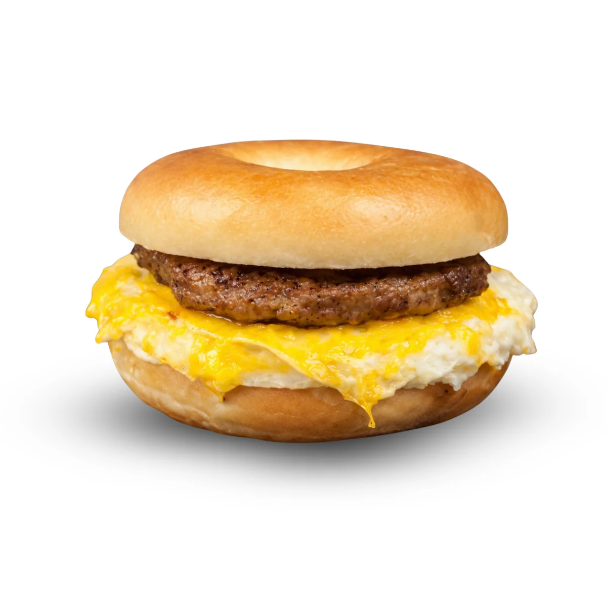Bagel Sandwich with Egg, Cheese, and Sausage