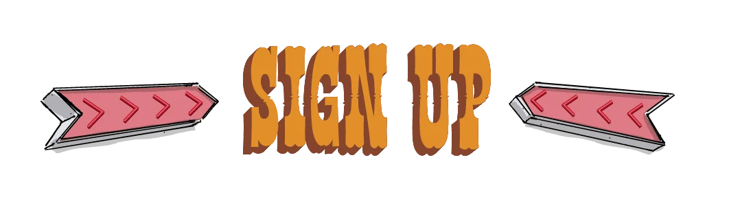 Colorful sign-up graphic with arrows
