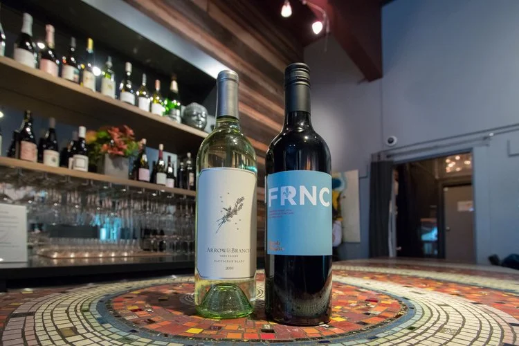 2 wine bottles