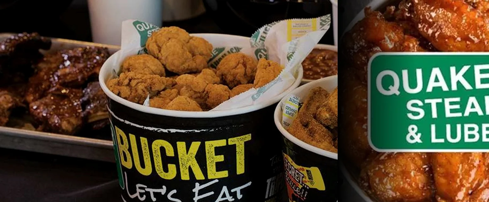 Bucket of fried chicken from American cuisine