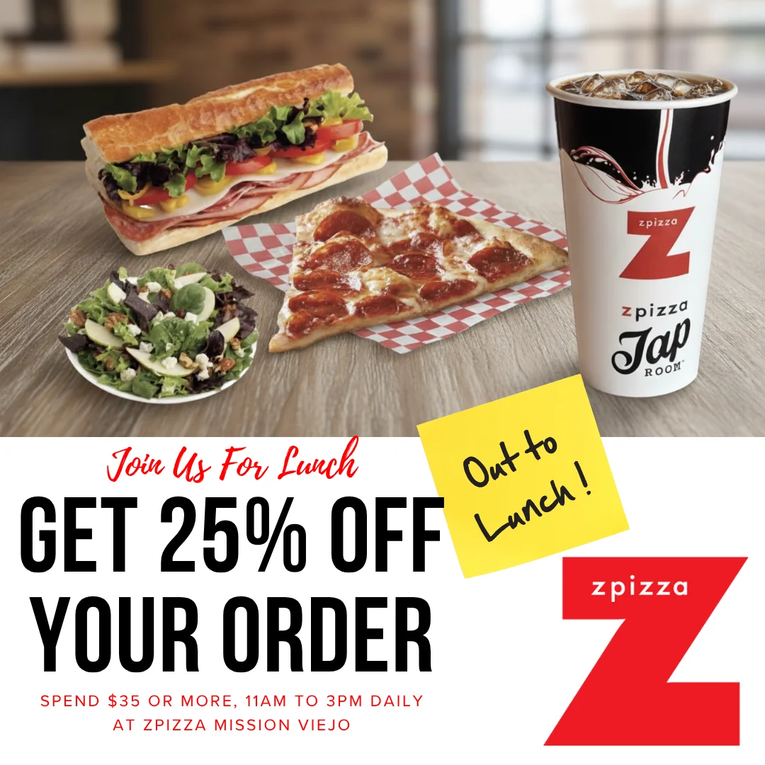 Italian pepperoni pizza slice with fresh salad and sub sandwich