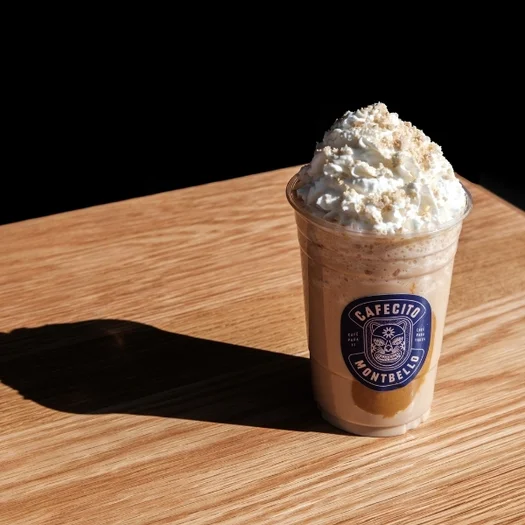 Iced coffee with whipped cream