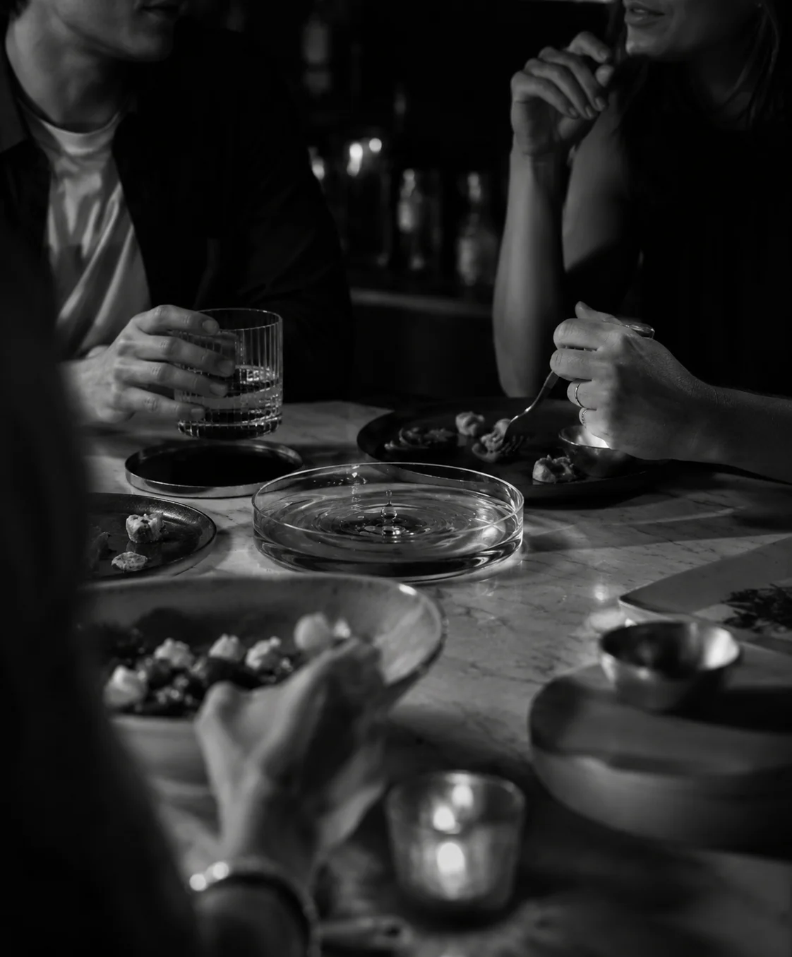 A restaurant chef preparing a dish