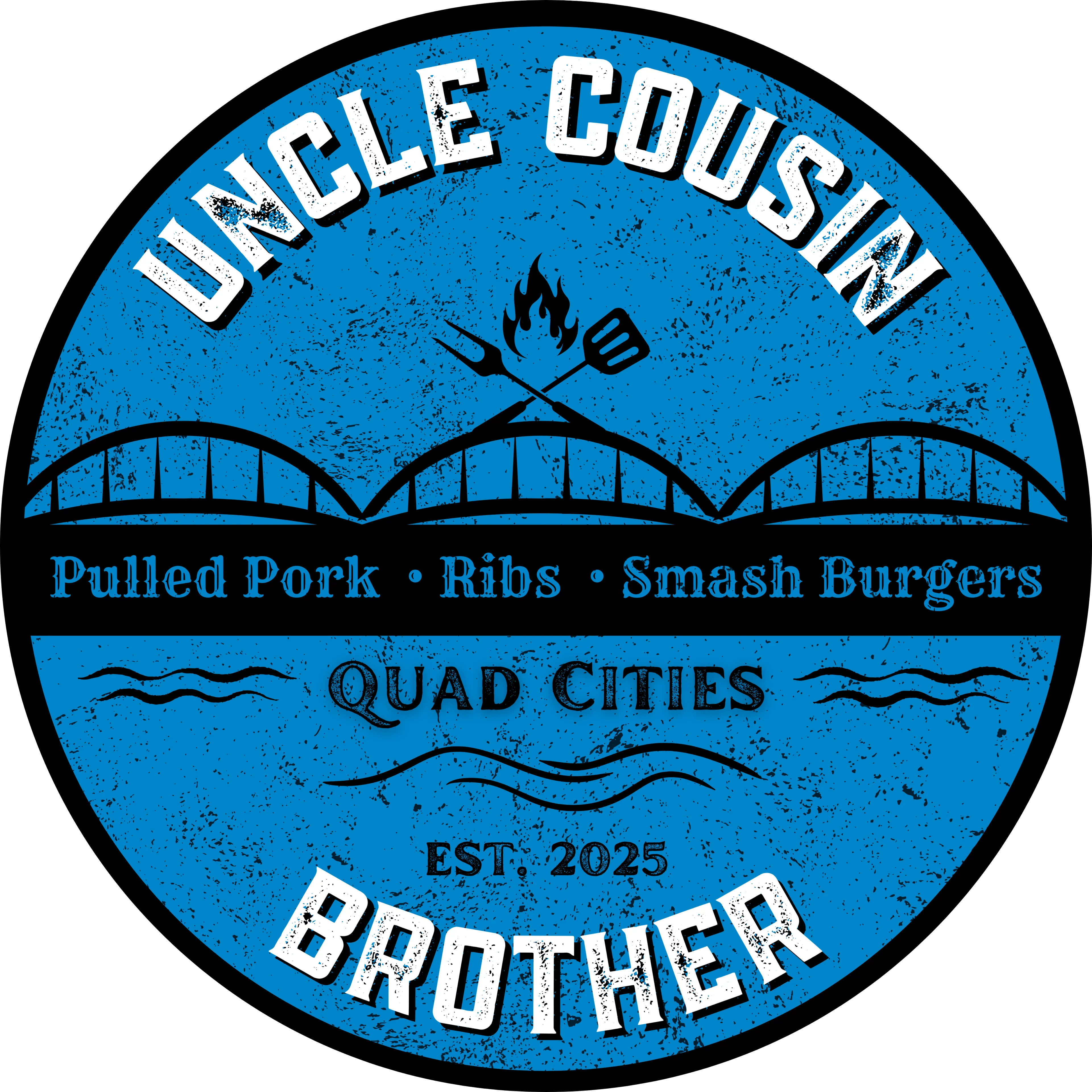 Logo for Uncle Cousin Brother BBQ restaurant in Quad Cities