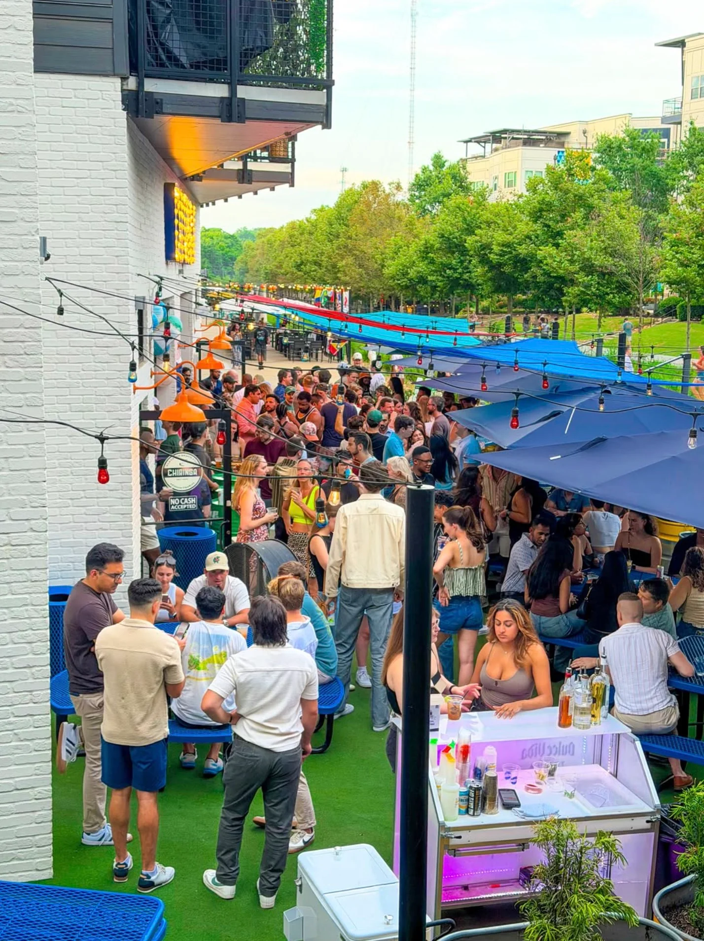 Big crowd enjoying a beautiful day at CHIRINGA O4W