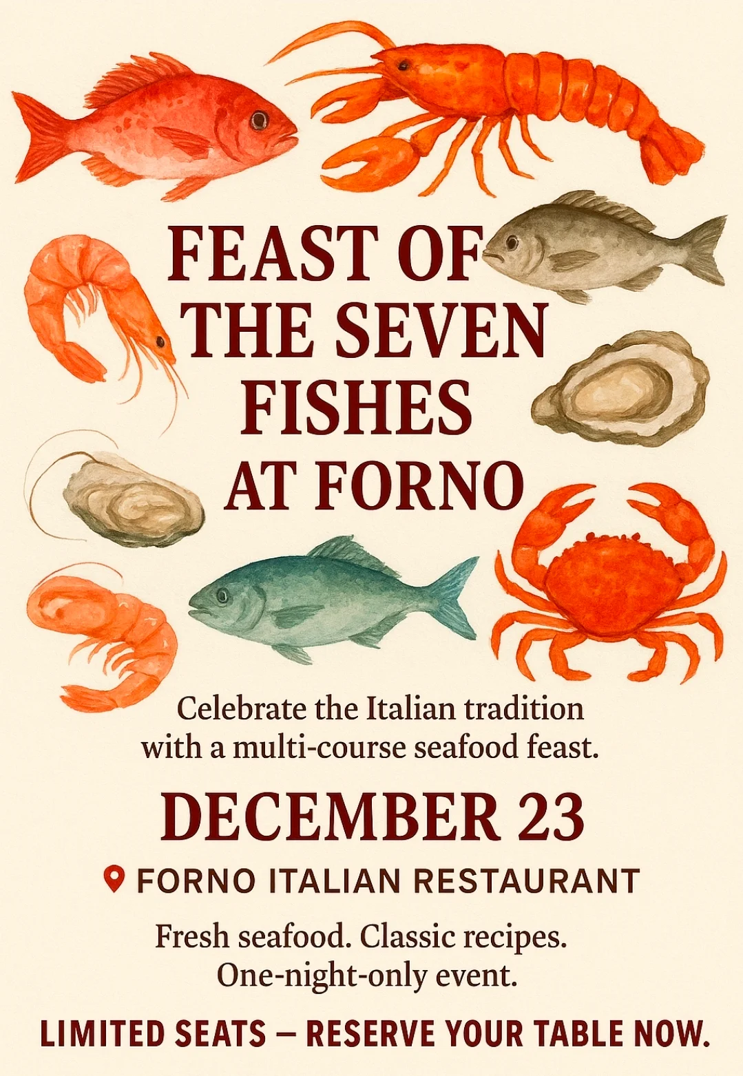 Italian Feast of the Seven Fishes seafood event