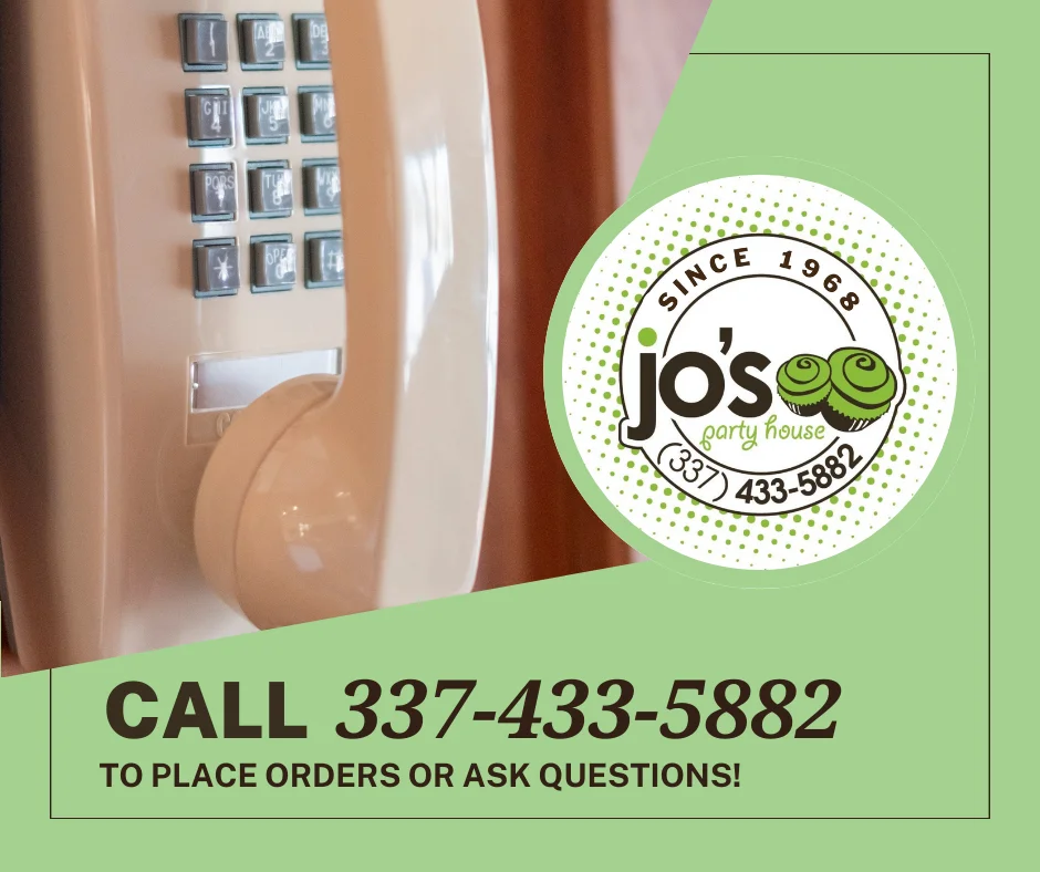 Vintage telephone for placing orders at Jo's Party House
