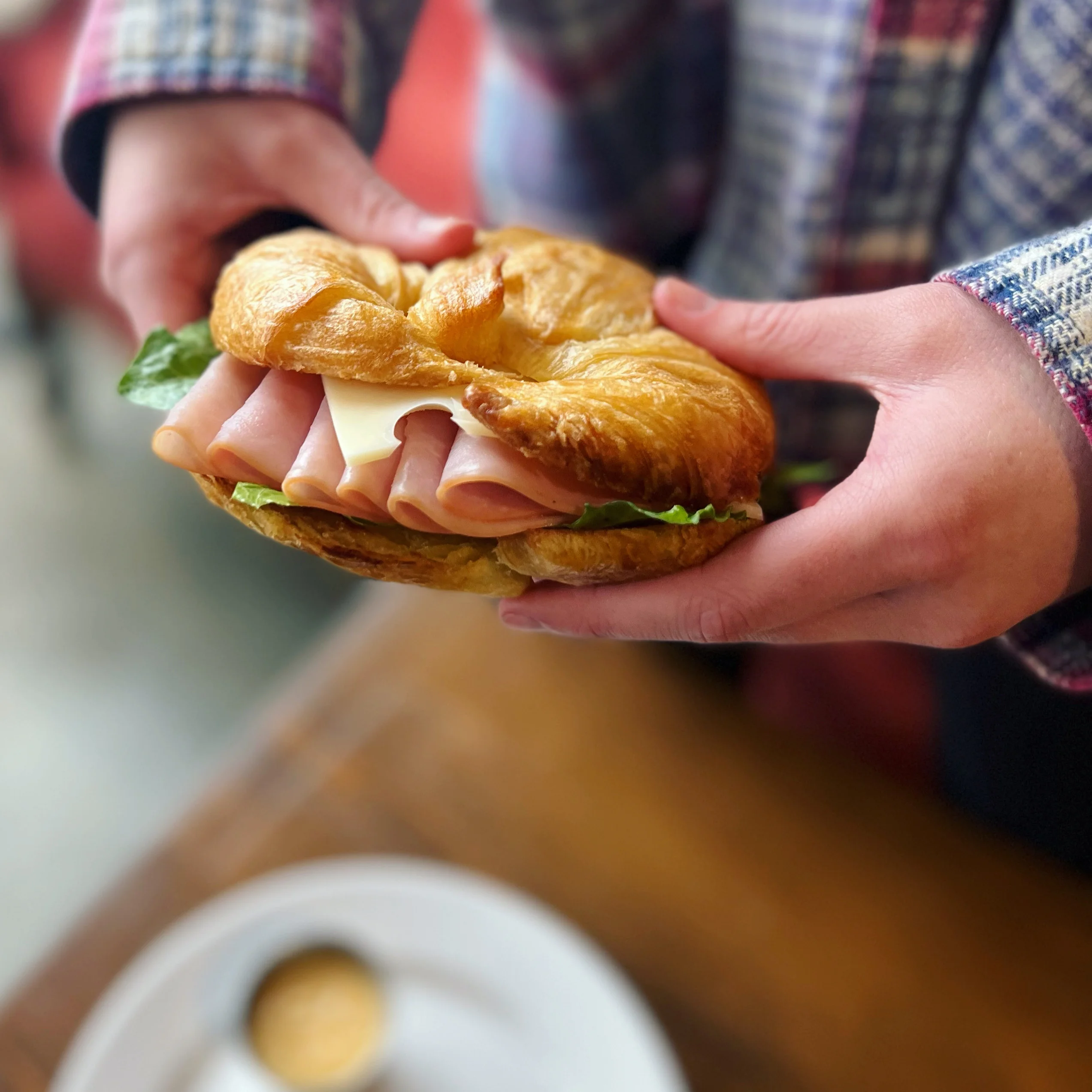 A ham & swiss croissant