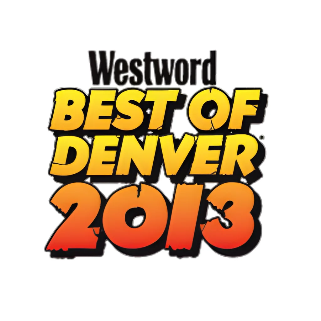 Best of Denver award graphic featuring a vibrant design.