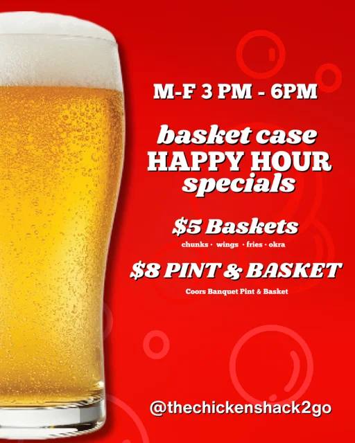 Refreshing beer pint with happy hour specials