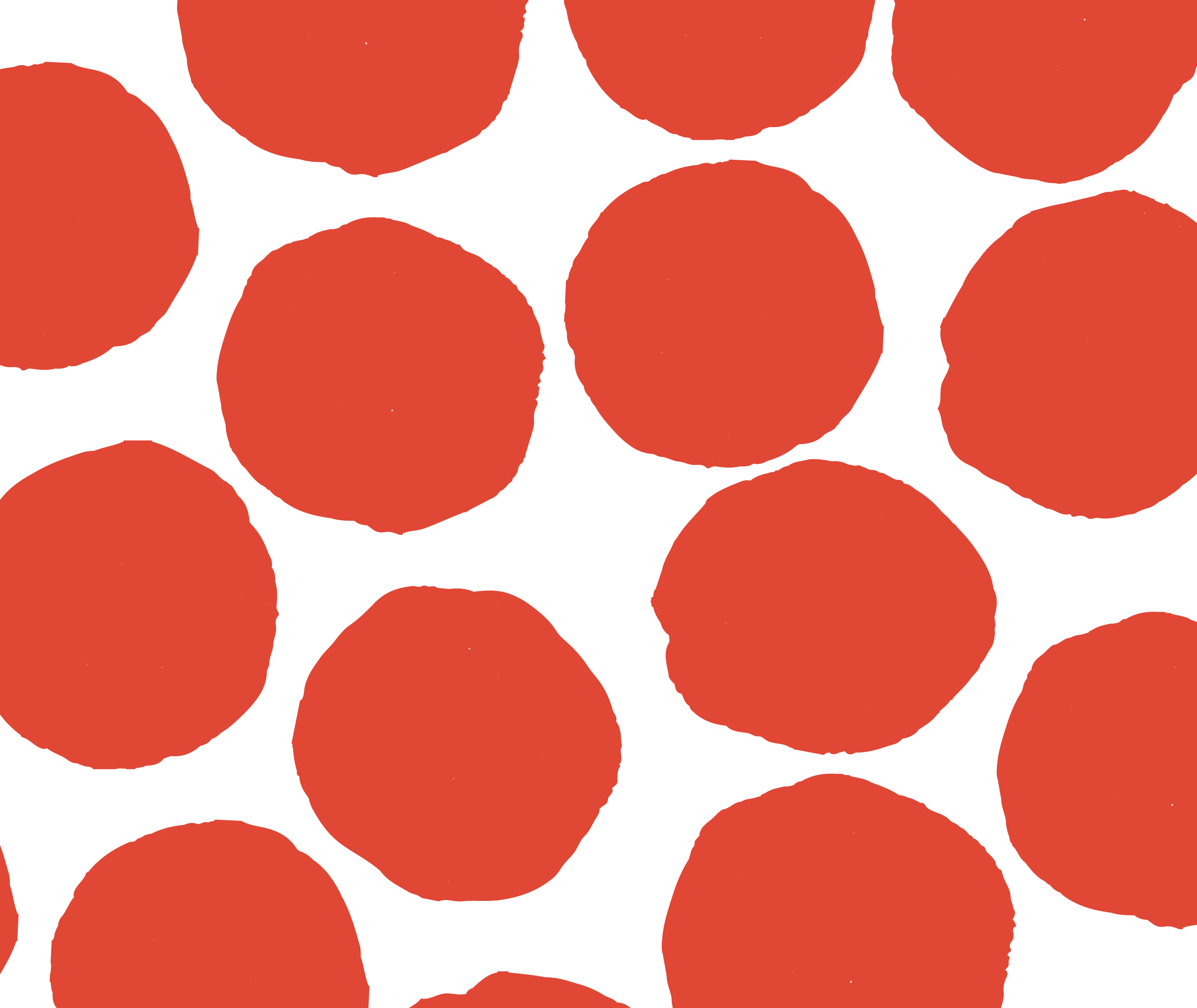 Abstract pattern of red circles on a black background