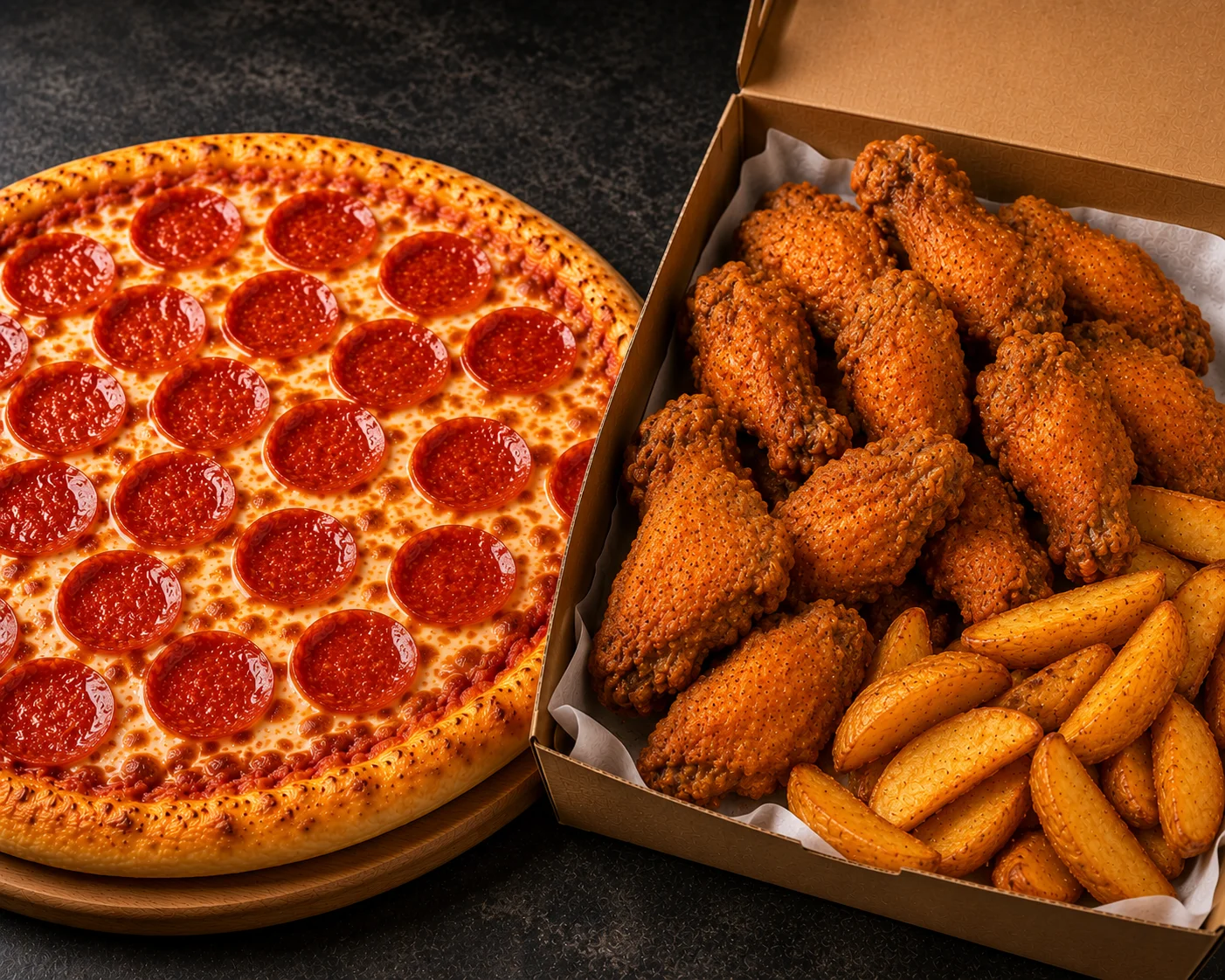 Large Pepperoni and Wing /Jo Jo’s Box
