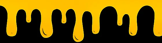 Yellow and black dripping paint pattern