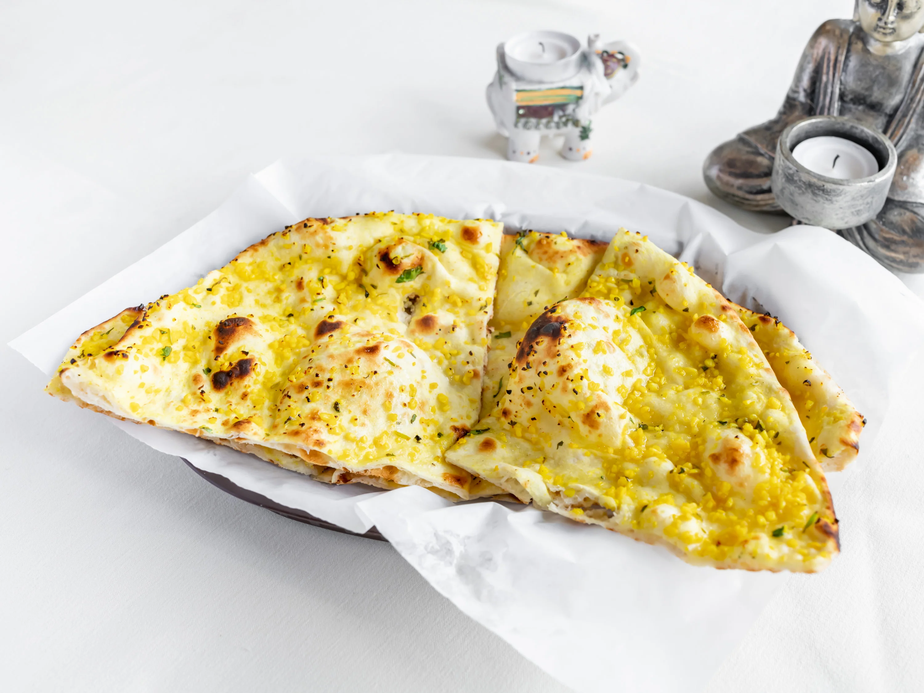 Garlic Naan at IndianBistro14 in Arlington, TX