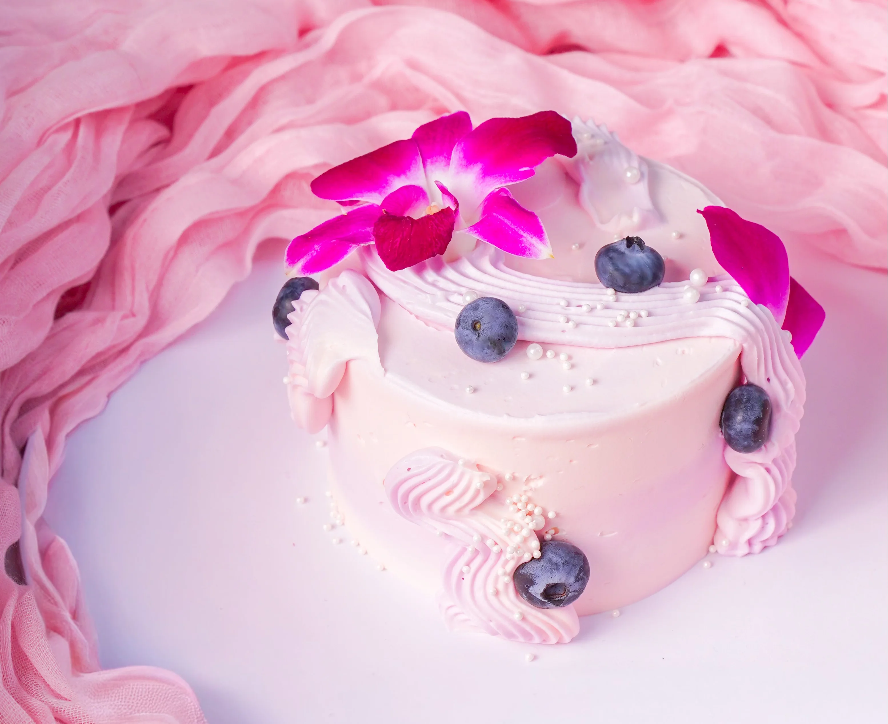 Berry Pearl Chiffon Cake