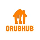 Grubhub logo featuring a house, fork, and knife
