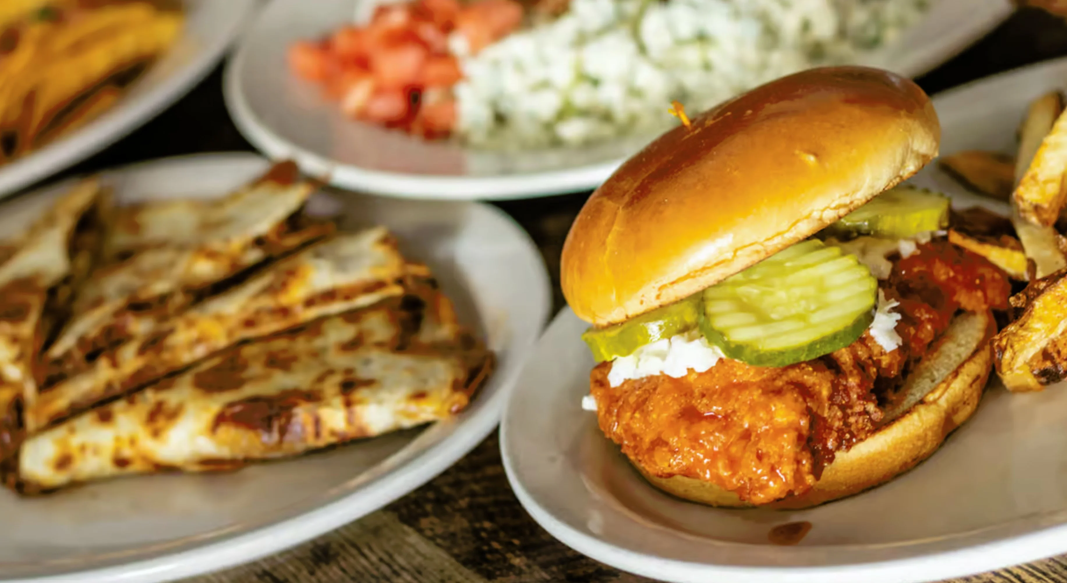 Southern fried chicken sandwich with pickles