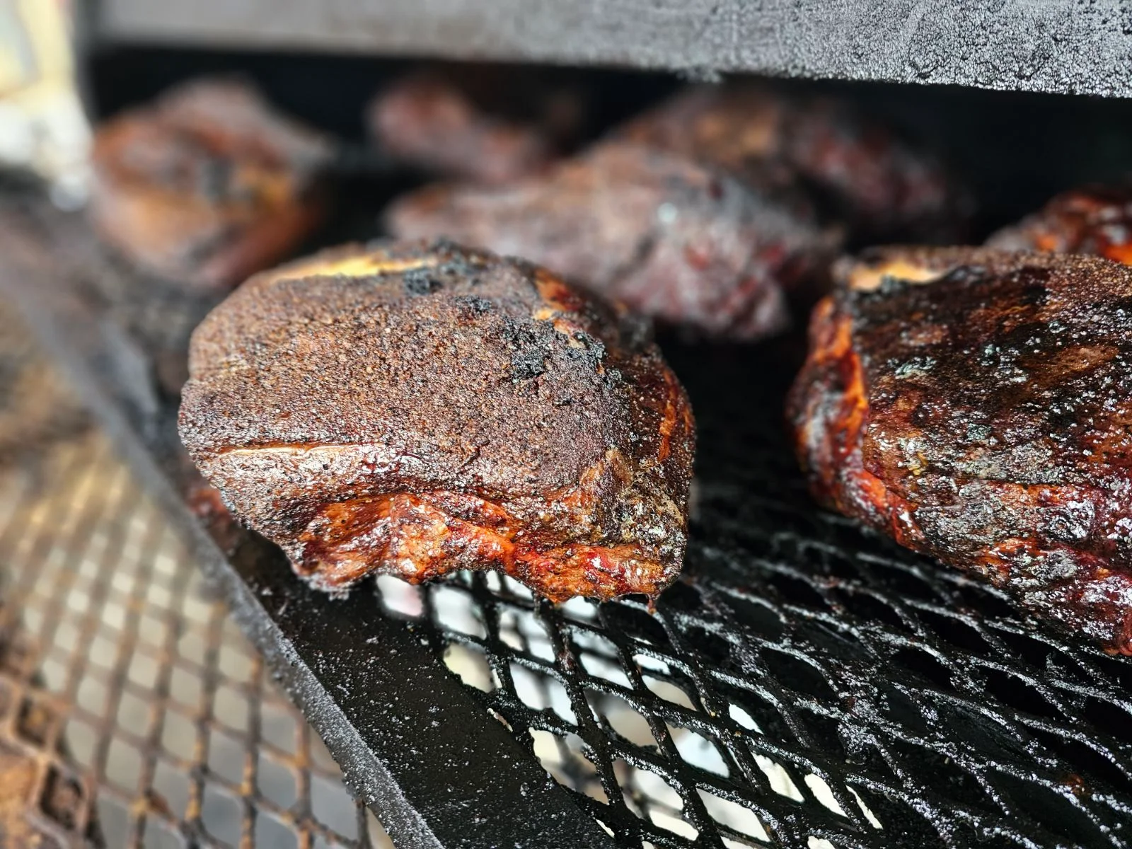 Smoked brisket on a barbecue grill