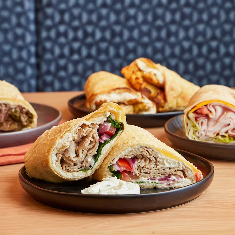 Group shot of a variety of wraps