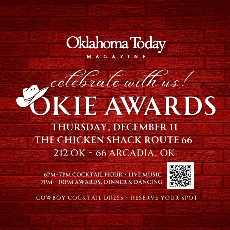 Event flyer for the Okie Awards at The Chicken Shack, Route 66