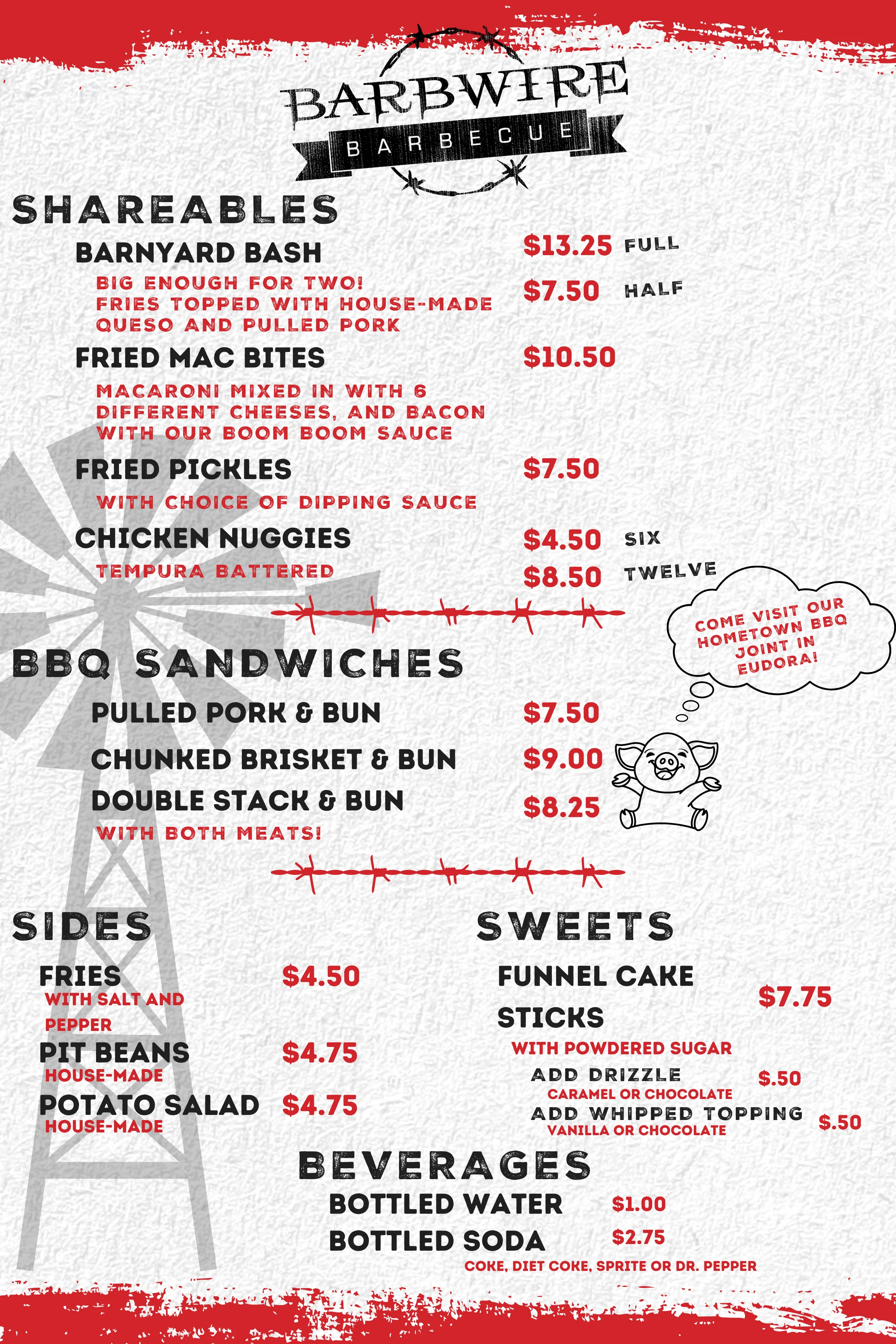Food truck Menu