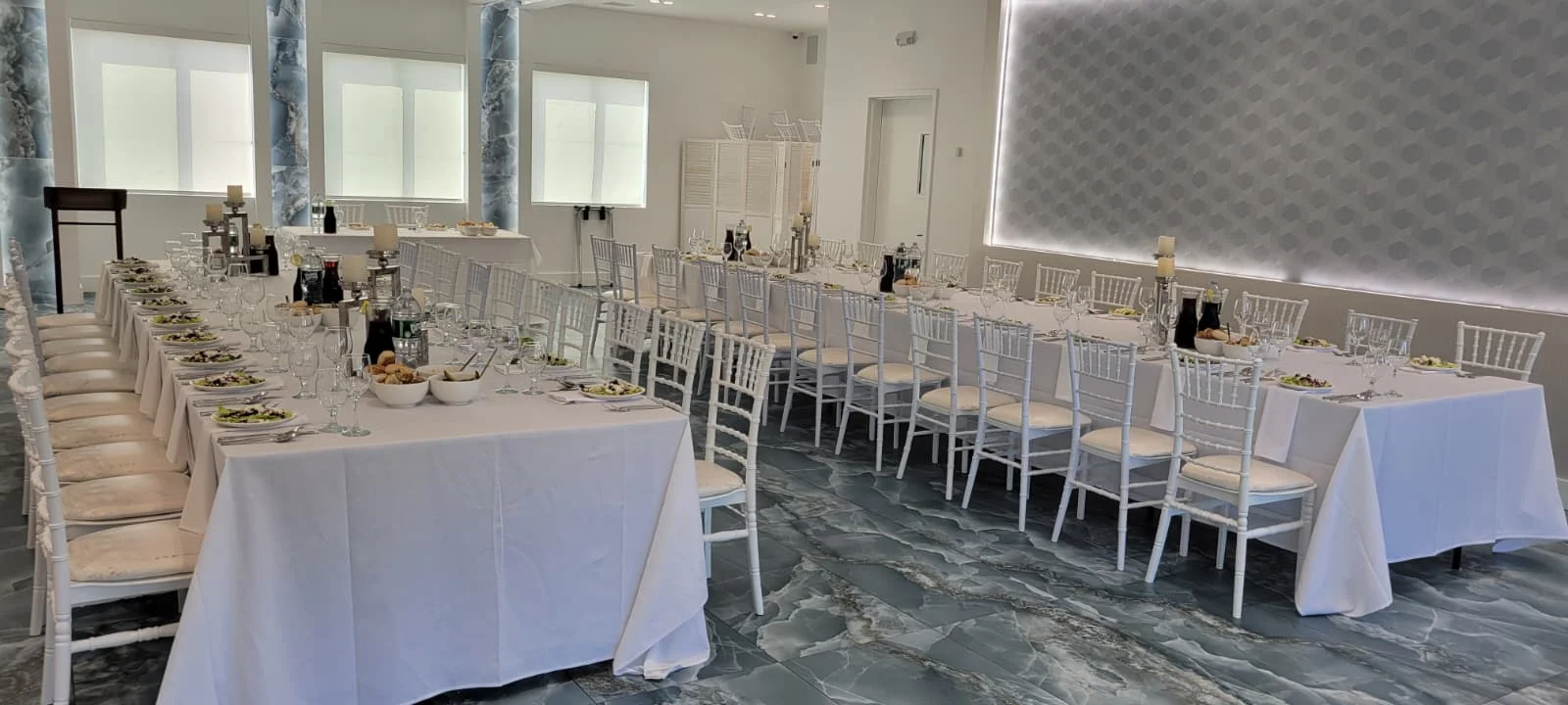Elegant dining setup for a formal event