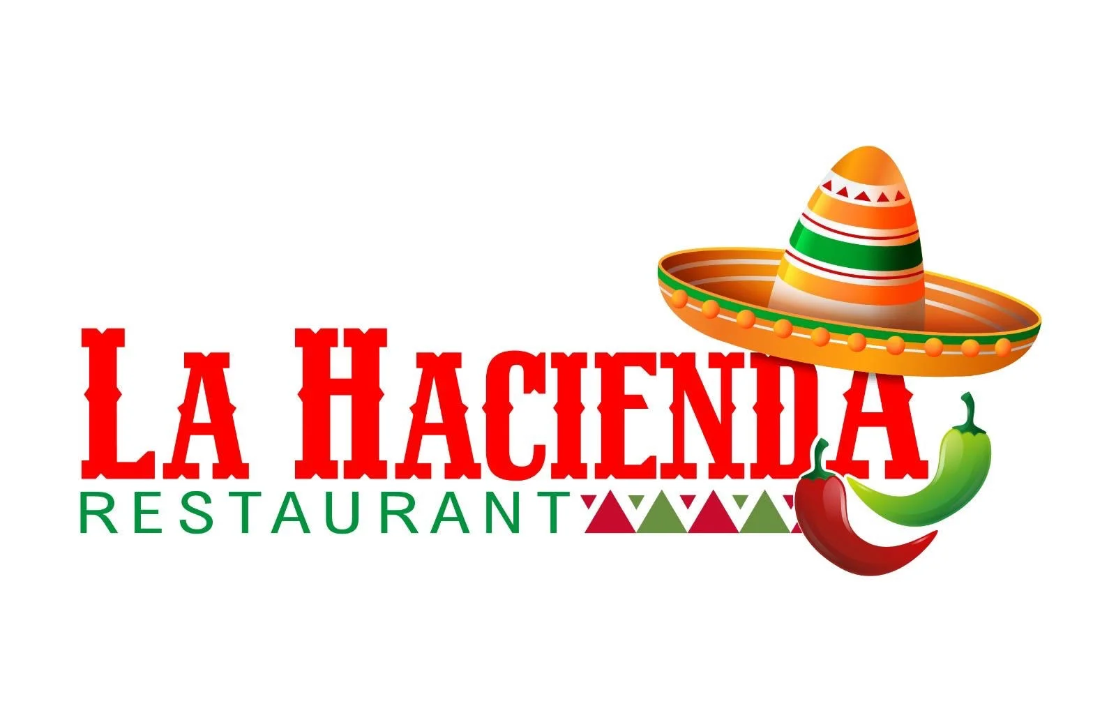 A colorful logo for a restaurant featuring a sombrero, the name in bold letters, and decorative elements.