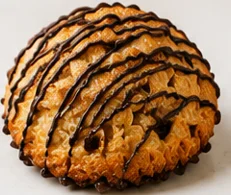 Chocolate Drizzled Macaroon