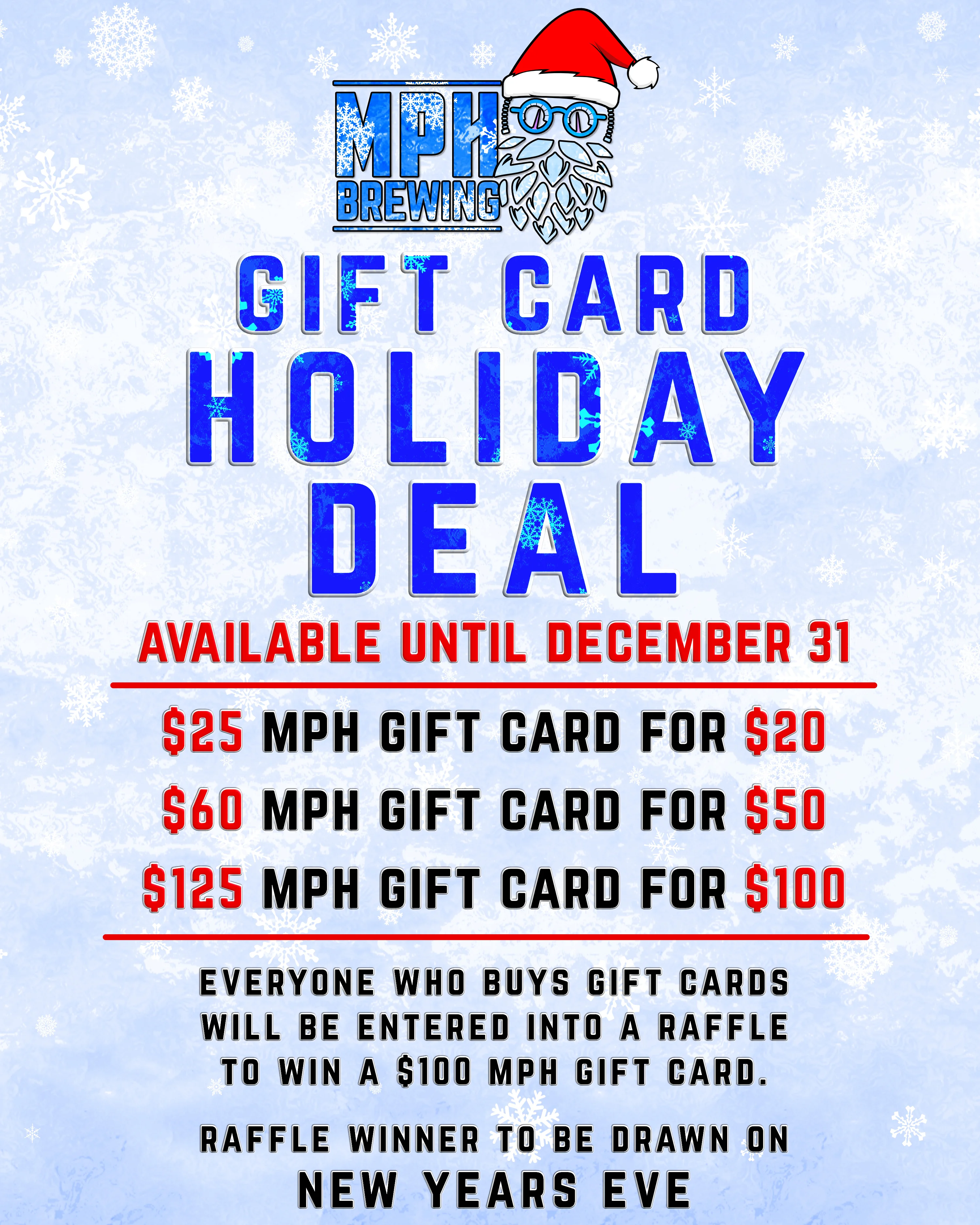MPH Brewing holiday gift card promotion