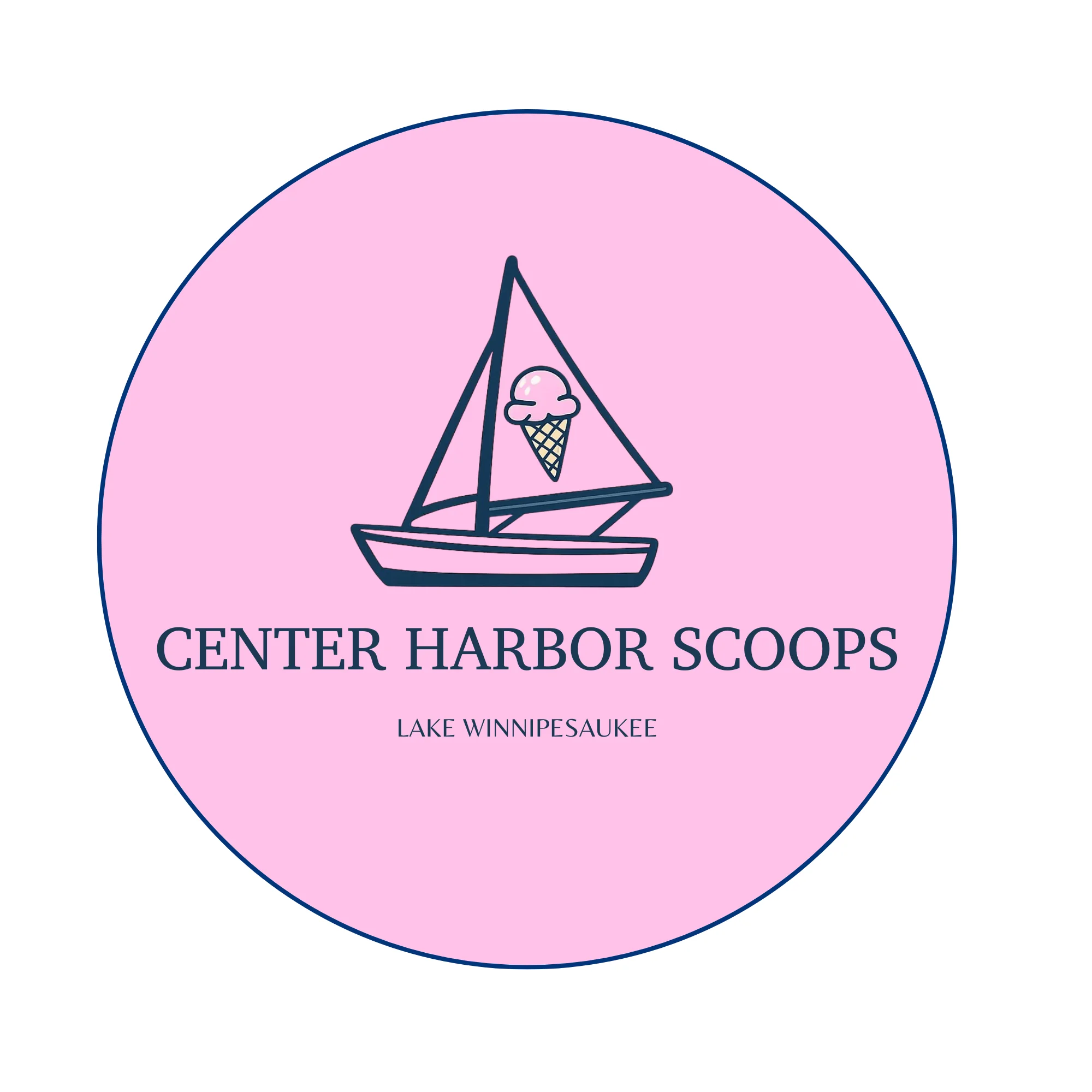 Logo of a restaurant featuring a pink circle design.