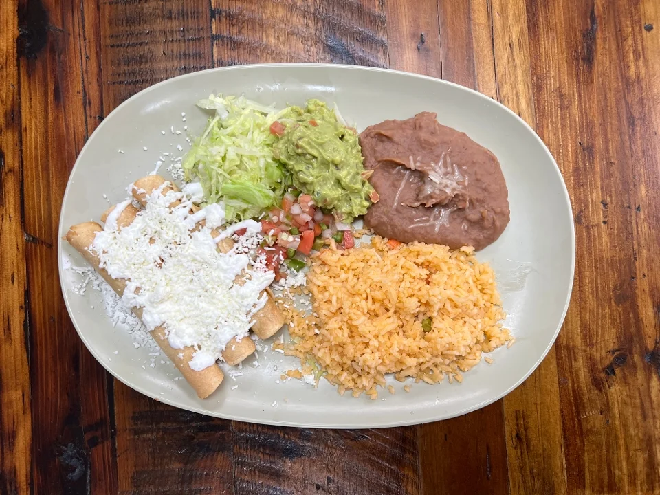Chicken Flautas Plate