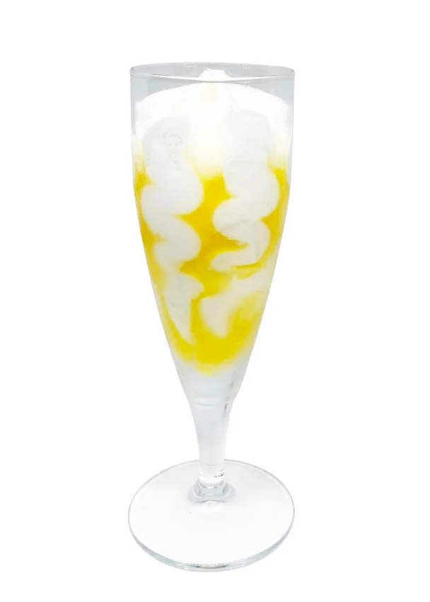 A single glass of ice
