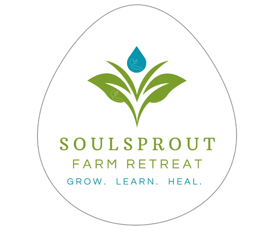 Logo of SoulSprout Farm Retreat promoting growth and healing