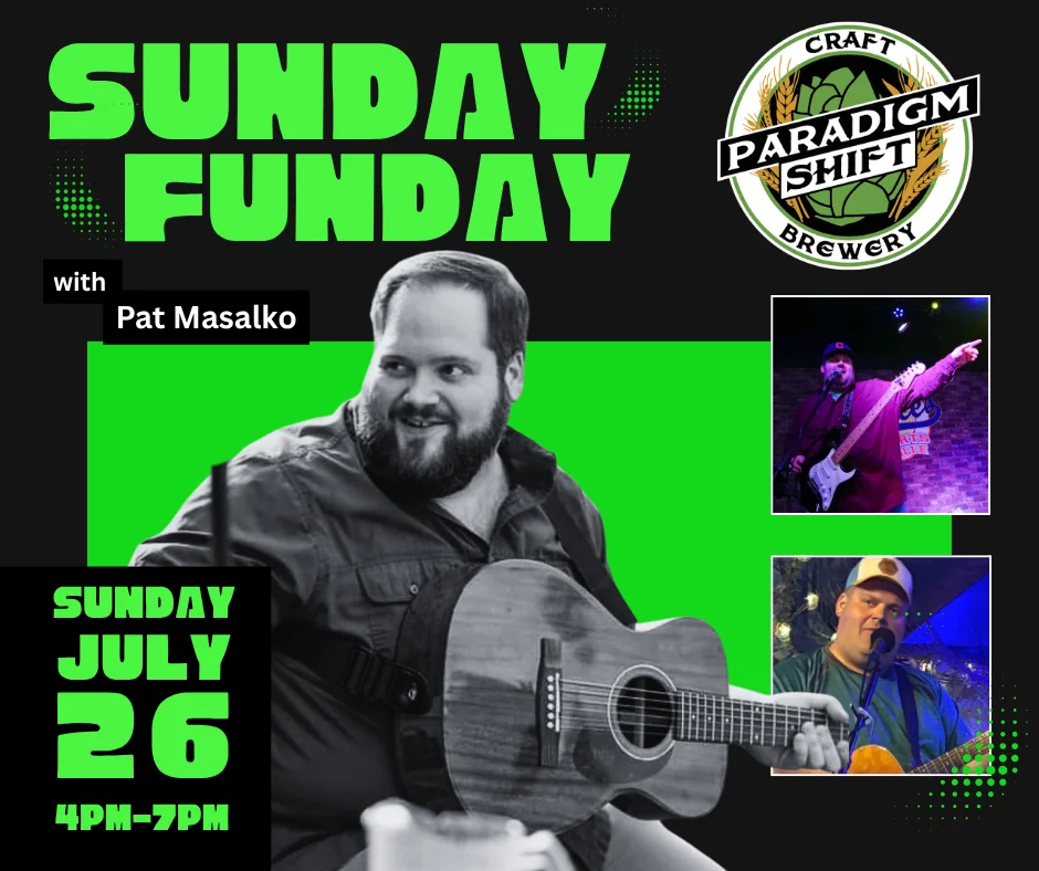Live music event at Paradigm Shift Brewery on a Sunday afternoon