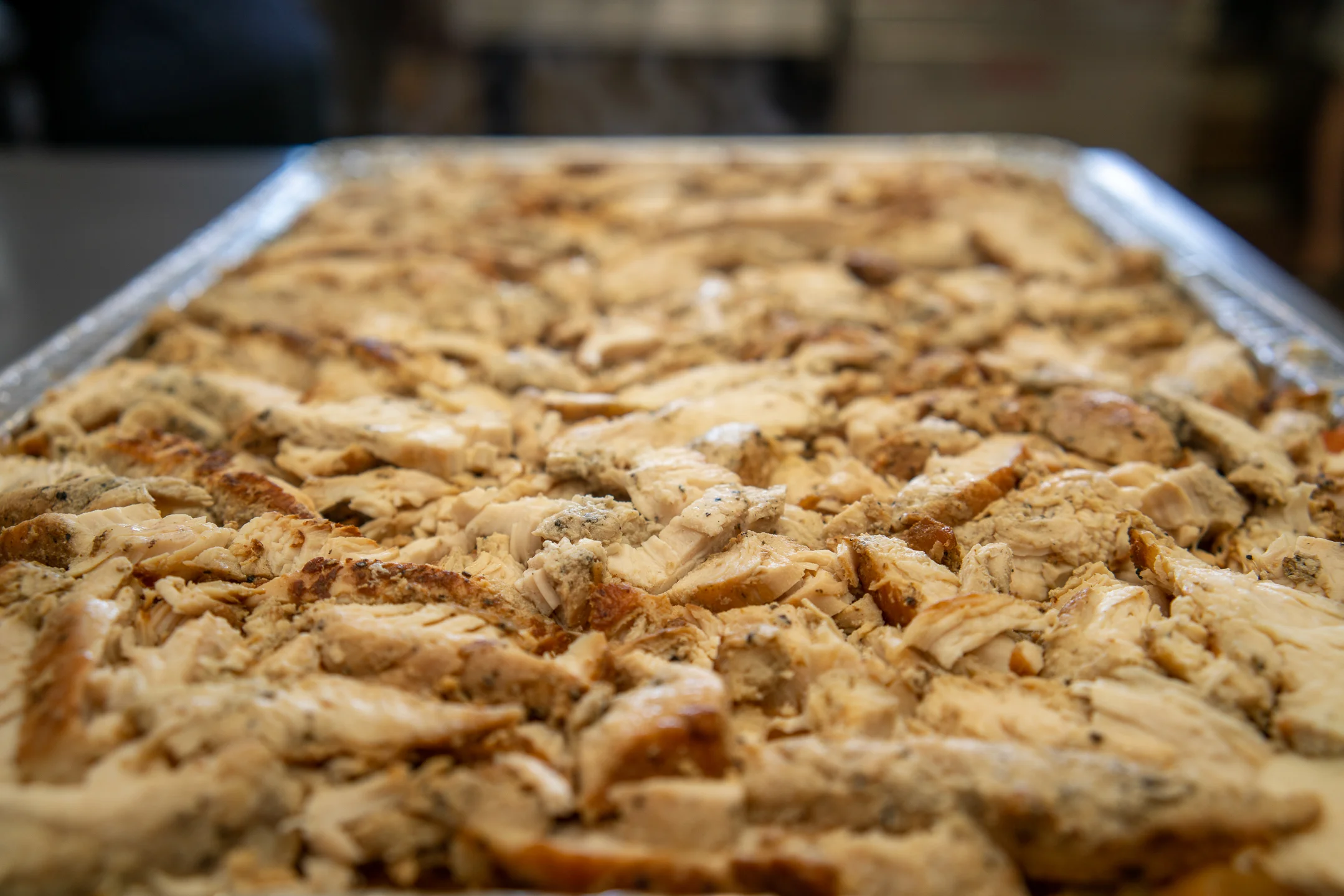 Shredded chicken for Mexican tacos al pastor