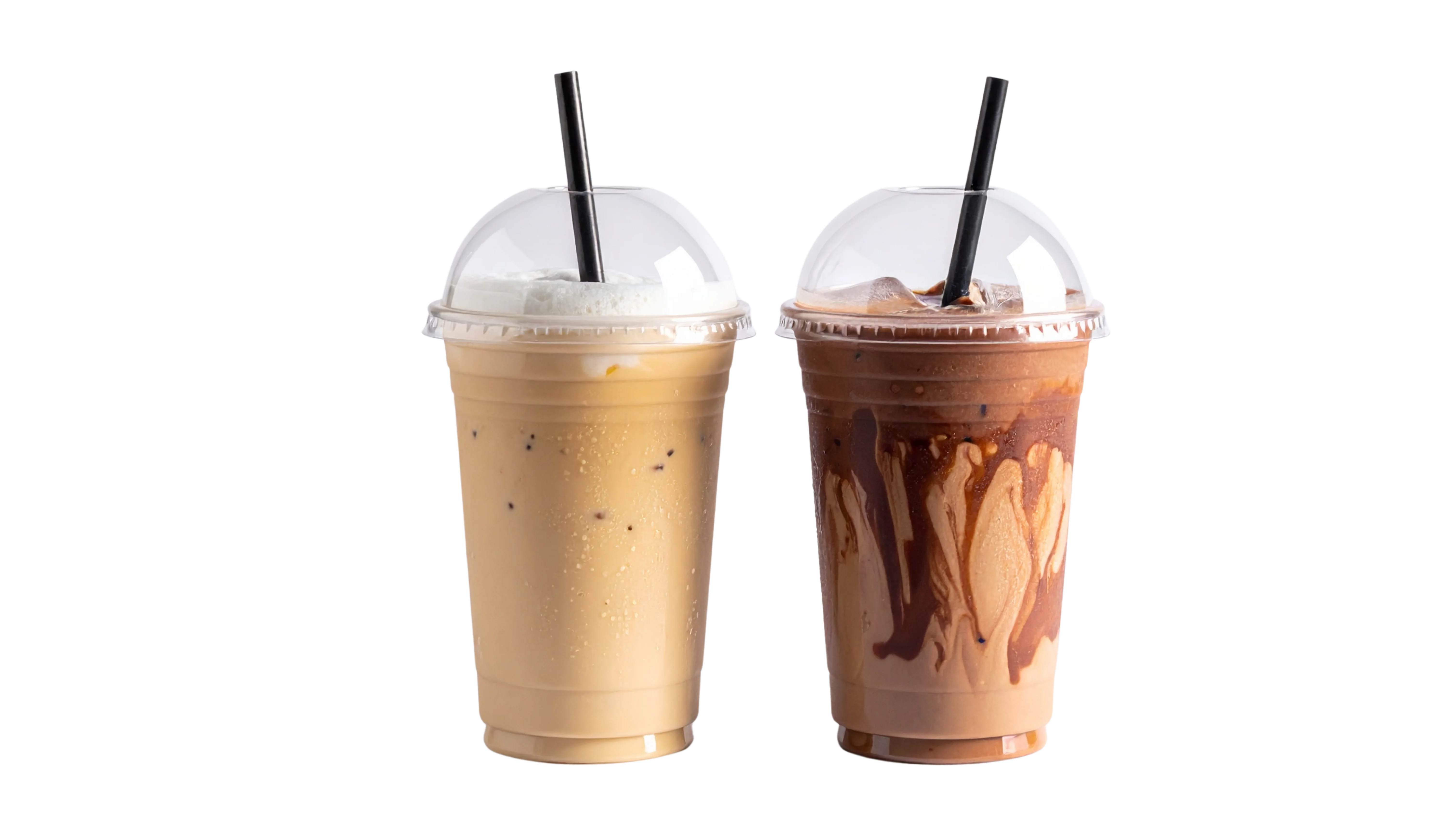 Delicious coffee milkshake topped with whipped cream and chocolate drizzle